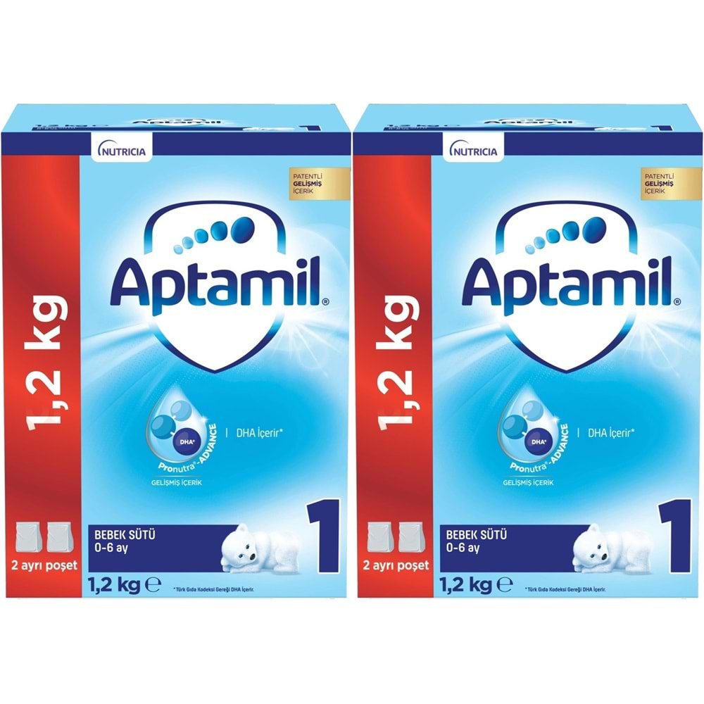 Nutrıcıa Aptamil 1200GR Bebek Sütü No:1 (0-6 Ay) (2 Li Set)