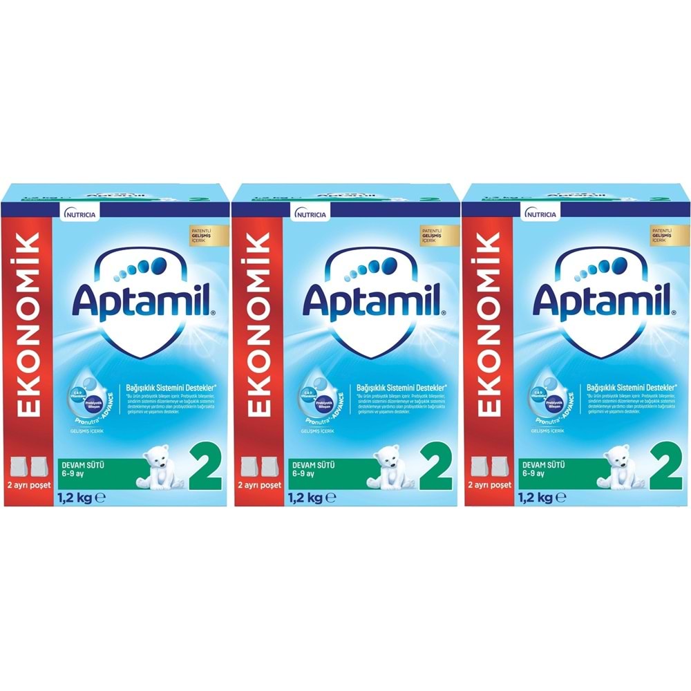 Nutrıcıa Aptamil 1200GR Devam Sütü No:2 (6-9 Ay) (3 Lü Set)
