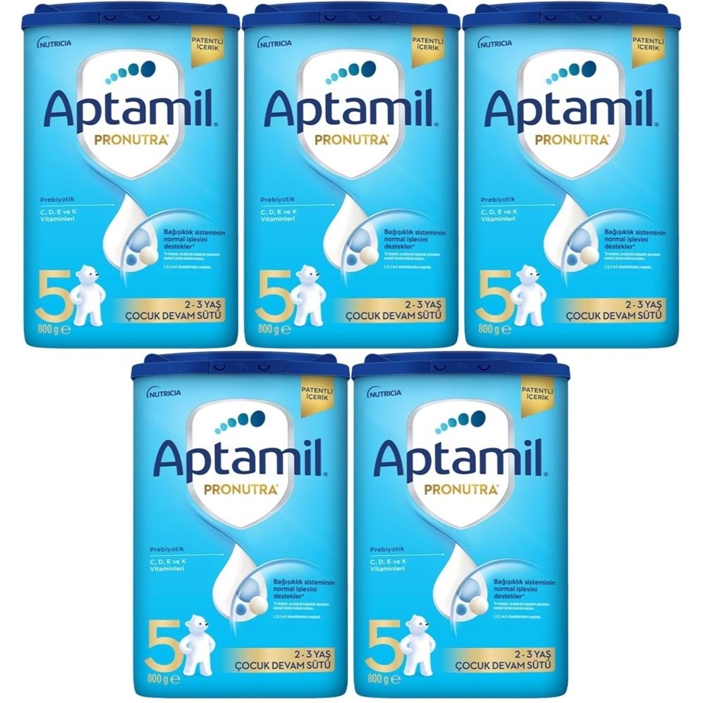 Nutrıcıa Aptamil Pronutra 800GR Devam Sütü No:5 (2-3 Yaş) (5 Li Set)