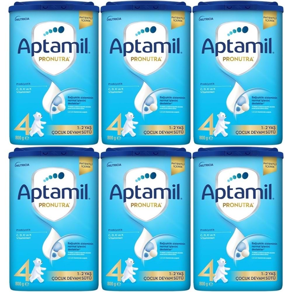 Nutrıcıa Aptamil Pronutra 800GR Devam Sütü No:4 (1-2 Yaş) (6 Lı Set)