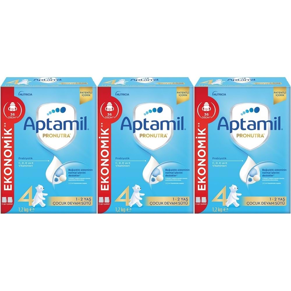 Nutrıcıa Aptamil Pronutra 1200GR Devam Sütü No:4 (1-2 Yaş) (3 Lü Set)