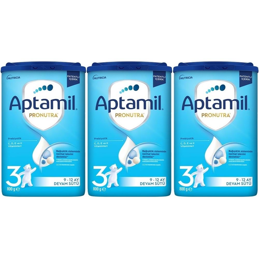 Nutrıcıa Aptamil Pronutra 800GR Devam Sütü No:3 (9-12 Ay) (3 Lü Set)