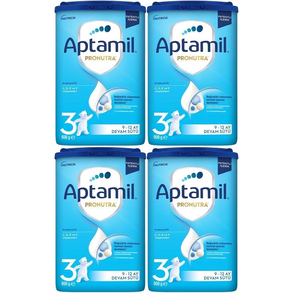 Nutrıcıa Aptamil Pronutra 800GR Devam Sütü No:3 (9-12 Ay) (4 Lü Set)