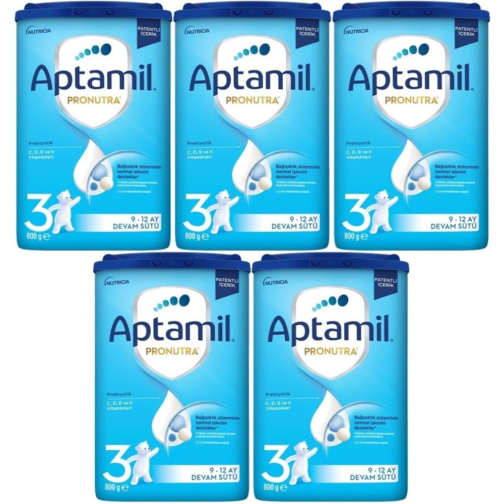 Nutrıcıa Aptamil Pronutra 800GR Devam Sütü No:3 (9-12 Ay) (5 Li Set)