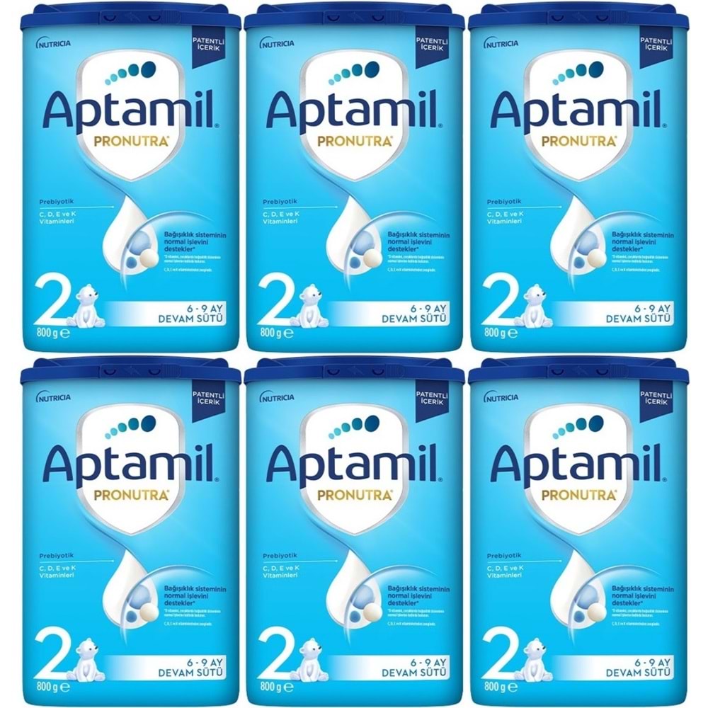 Nutrıcıa Aptamil Pronutra 800GR Devam Sütü No:2 (6-12 Ay) (6 Lı Set)