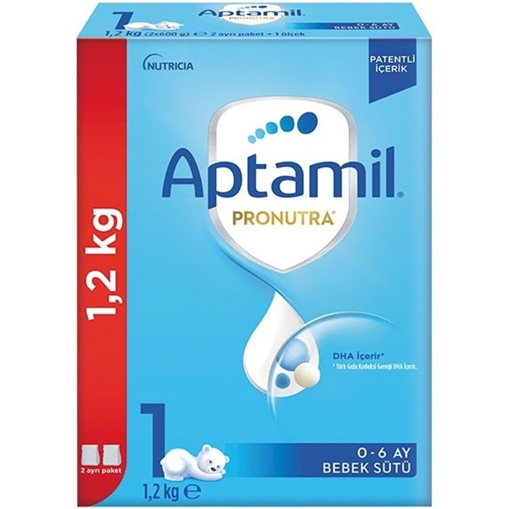 Nutrıcıa Aptamil Pronutra 1200GR Bebek Sütü No:1 (0-6 Ay) Yenidoğan Doğumdan itibaren (5 Li Set)