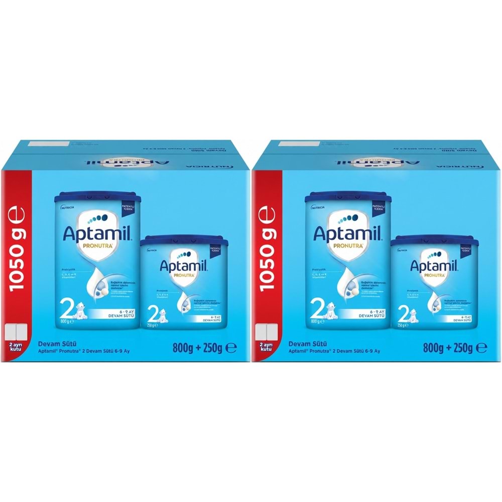 Nutrıcıa Aptamil Pronutra 1050GR (800+250GR) Devam Sütü No:2 (6-9 Ay) Avantaj Pk (2 Li Set)