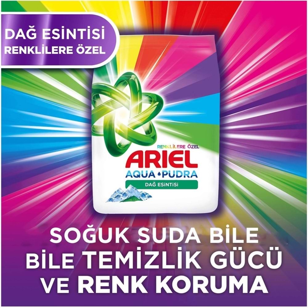 Ariel Matik Toz Çamaşır Deterjanı 21 KG Renklilere Özel/Dağ Esintisi (138 Yıkama) (3PK*7KG)