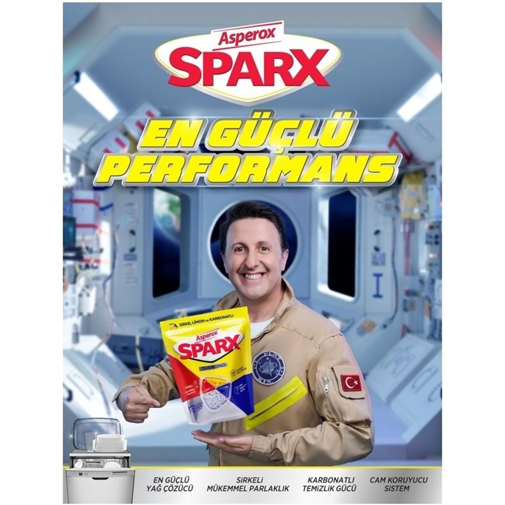 Asperox Sparx Diamond Bulaşık Makinesi Deterjanı Kapsül Tablet Hepsi 1 Arada 540 Adet (9PK*60)