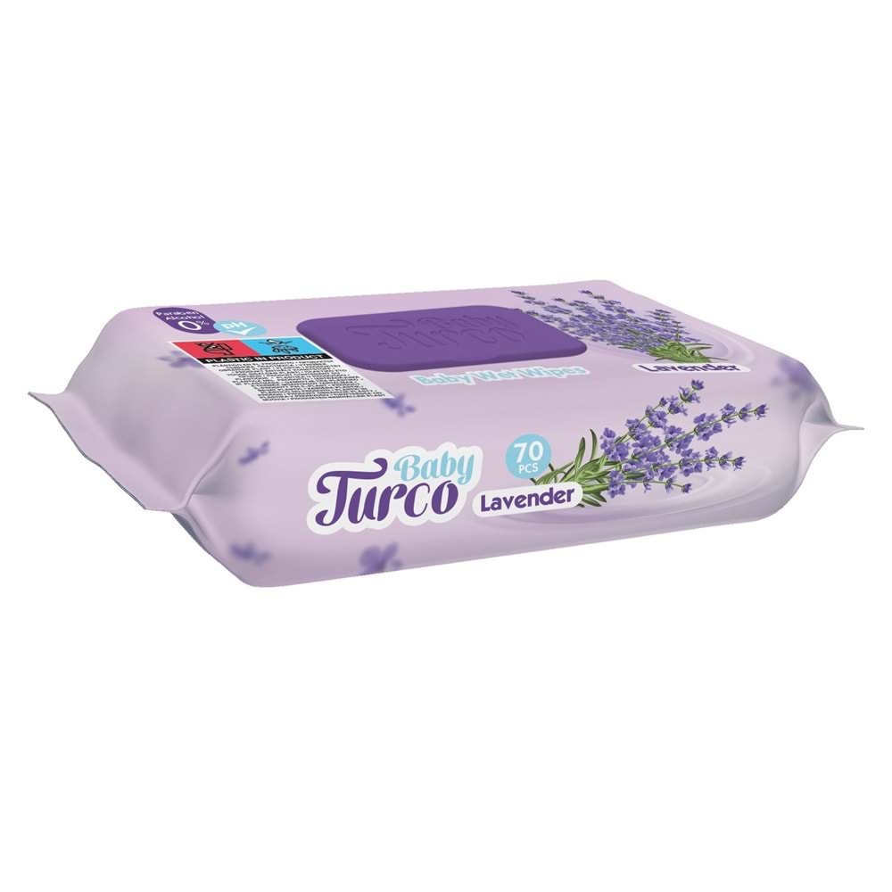 Baby Turco Islak Havlu Mendil 70 Yaprak Karma 12 Li Set (Leylak-Lavanta-Limon-Portakal) Plst Kapak