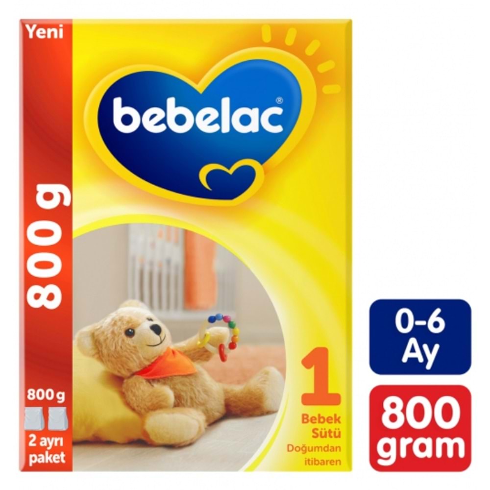 Bebelac 800GR Bebek Sütü No:1 (0-6 Ay) Doğumdan İtibaren (4 Lü Set)