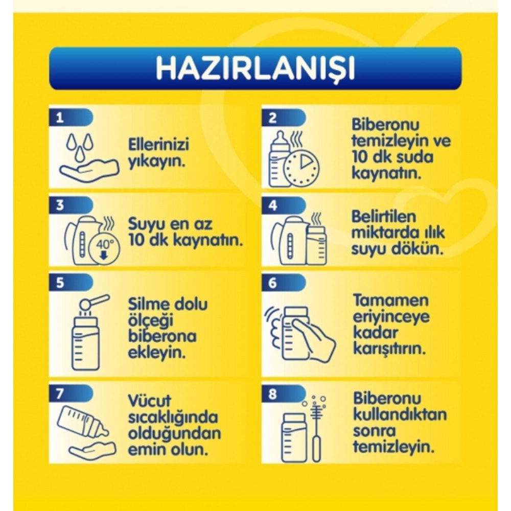 Bebelac 800GR Bebek Sütü No:1 (0-6 Ay) Doğumdan İtibaren (4 Lü Set)