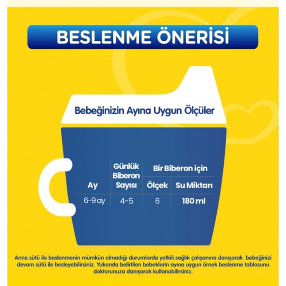 Bebelac 800GR No:2 Devam Sütü (6-12 Ay) (6 Lı Set)