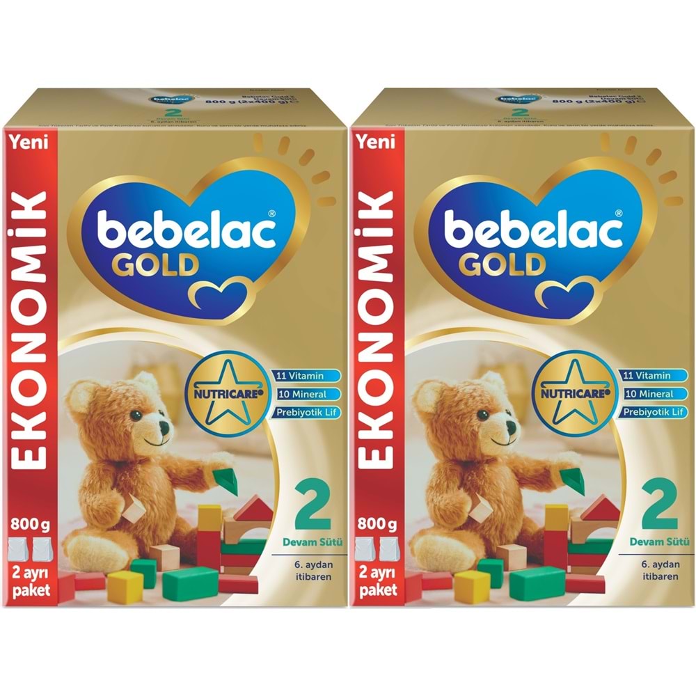 Bebelac Gold 800GR No:2 Devam Sütü (6-9 Ay) (2 Li Set)