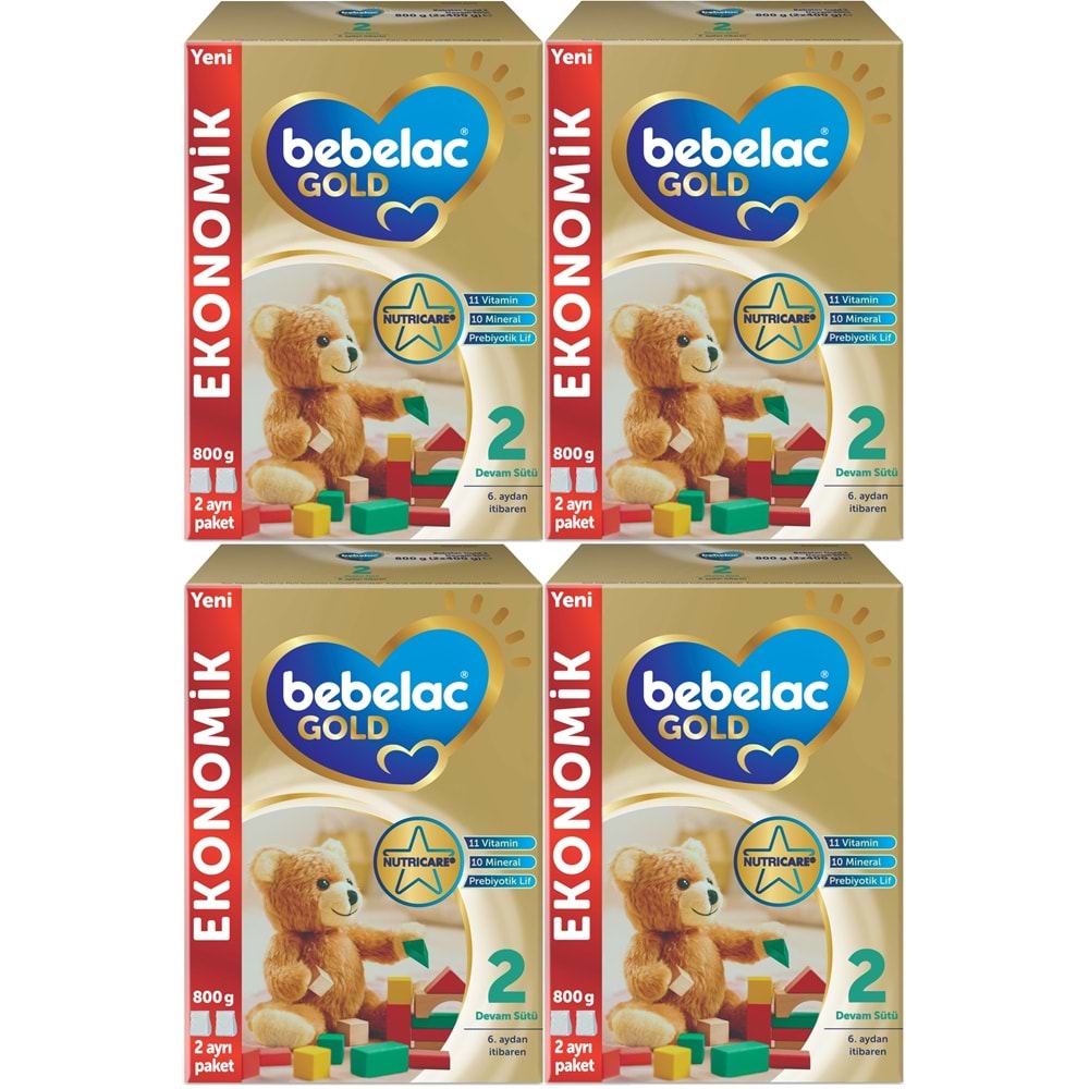 Bebelac Gold 800GR No:2 Devam Sütü (6-9 Ay) (4 Lü Set)