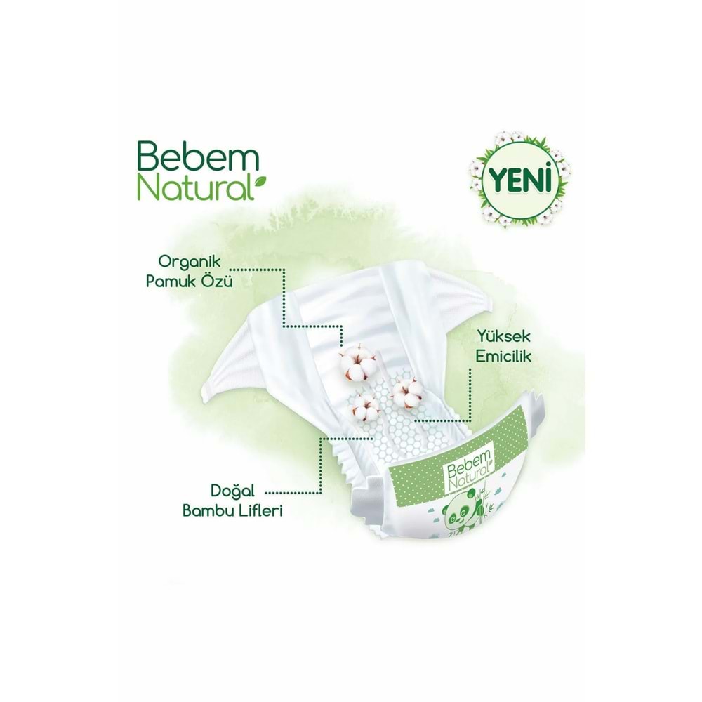 Bebem Bebek Bezi Natural Beden:6 (15+Kg) Extra Large 192 Adet Aylık Ultra Fırsat Pk