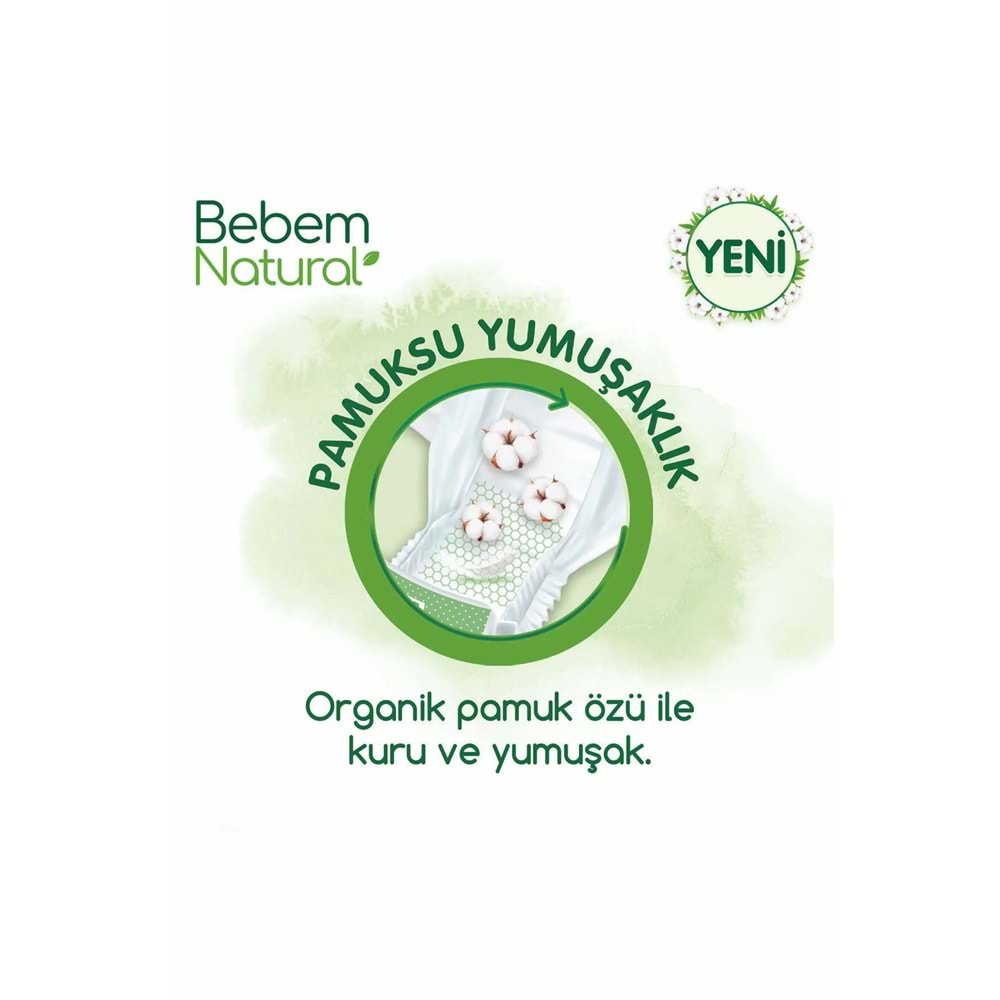 Bebem Bebek Bezi Natural Beden:6 (15+Kg) Extra Large 384 Adet Ekstra Ultra Fırsat Pk