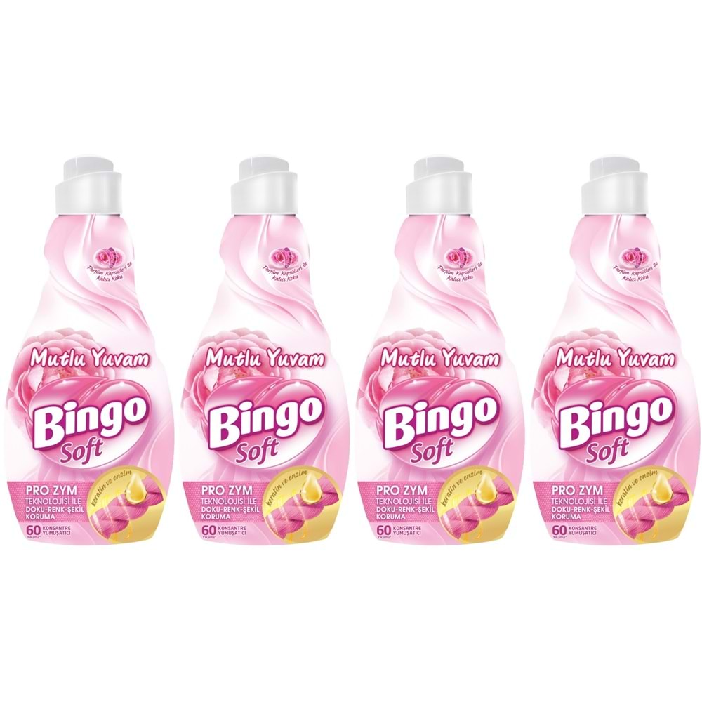 Bingo Soft Çamaşır Yumuşatıcı Konsantre 1440ML Manolya Bahçesi (4 Lü Set)
