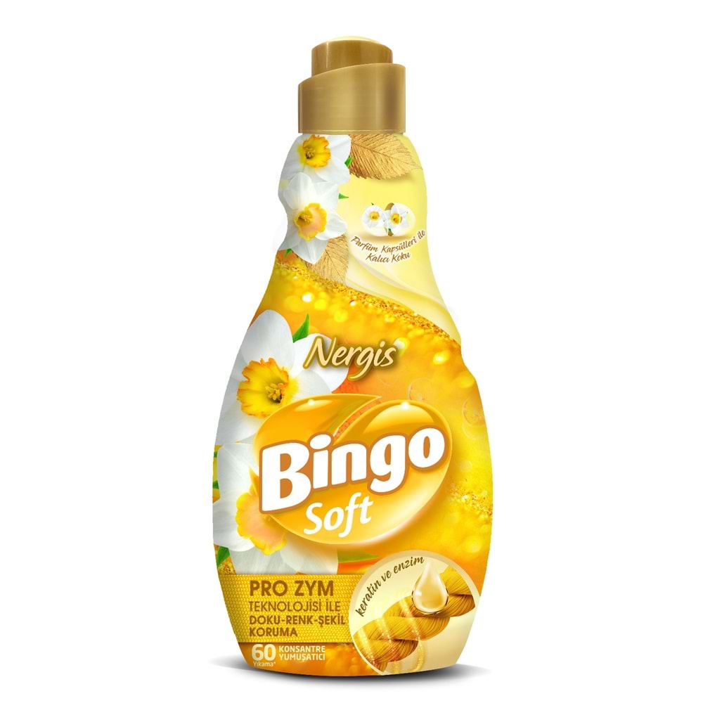 Bingo Soft Çamaşır Yumuşatıcı Konsantre 1440ML Nergis (3 Lü Set)