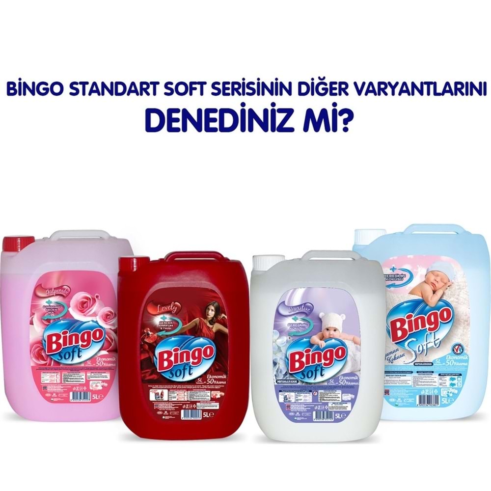 Bingo Soft Yumuşatıcı 20LT (4PK*5LT) Lavanta (200 Yıkama)
