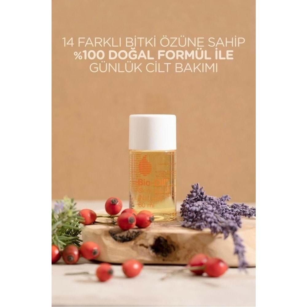 Bio-Oil %100 Natural Çatlak Karşıtı & Leke Karşıtı Nemlendirici Doğal Cilt Bakım Yağı 60ML (2Li Set)