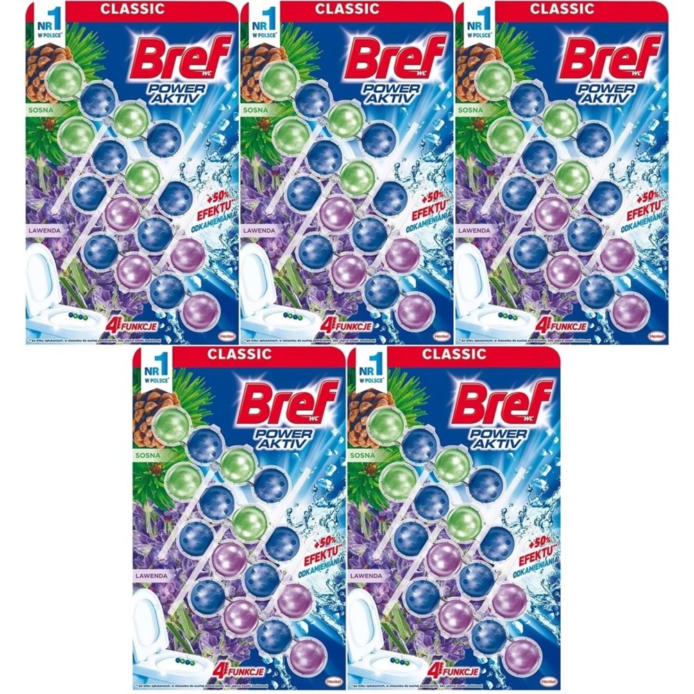 Bref Power Aktiv Klozet Bloğu Çam ve Lavanta Kokulu (20 Li Set) (5PK*4)