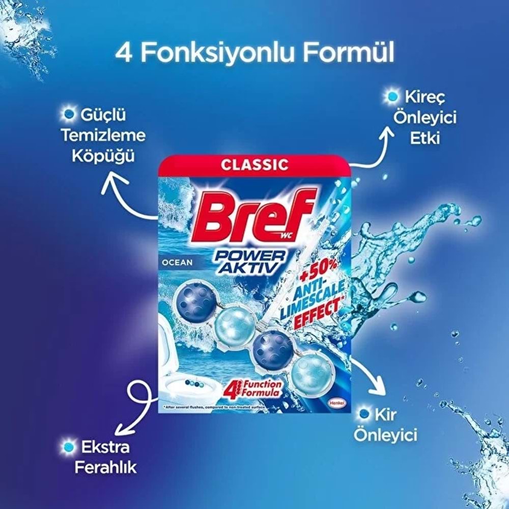 Bref Power Aktiv Klozet Bloğu Okyanus Kokulu (2 Li Set) (2PK*1)