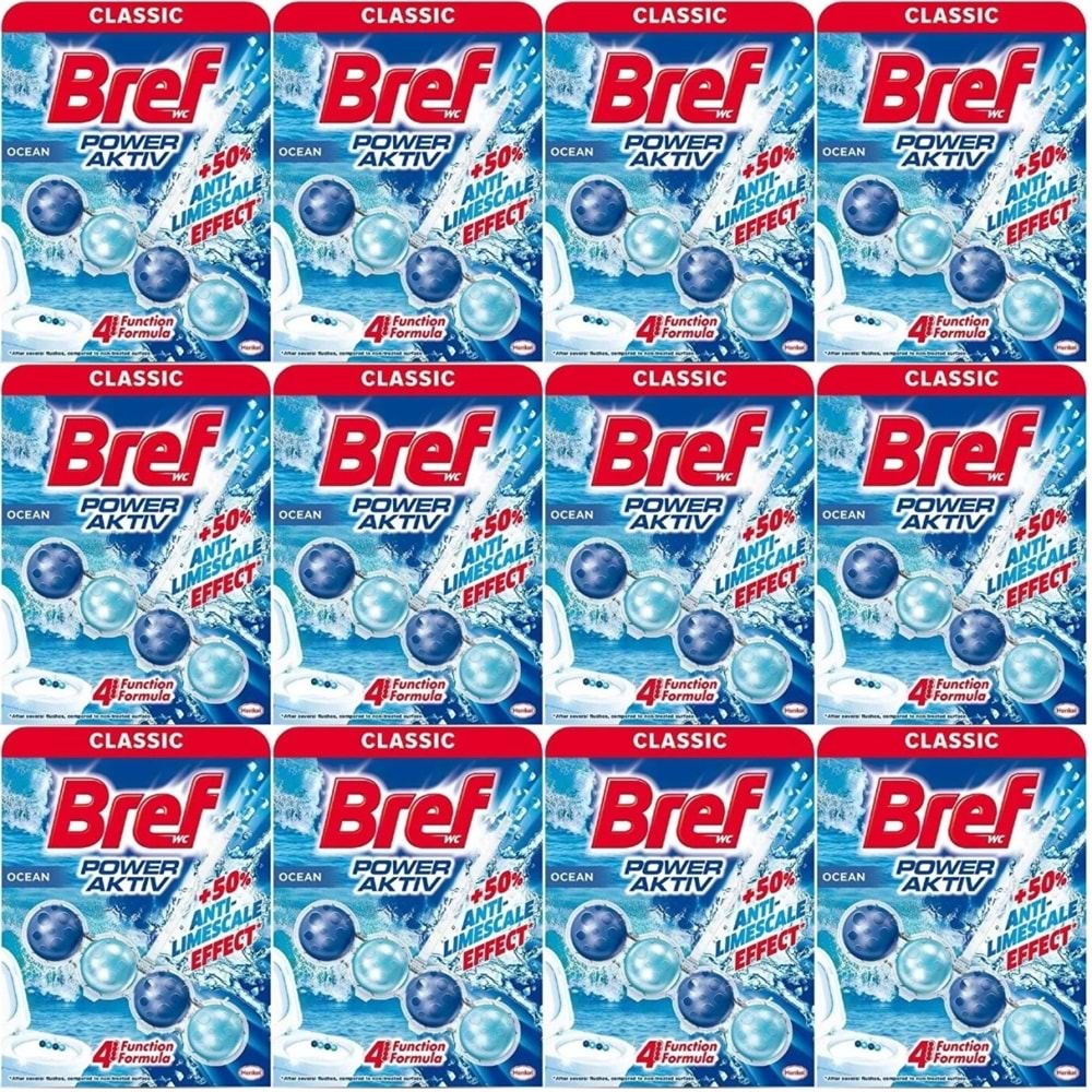 Bref Power Aktiv Klozet Bloğu Okyanus Kokulu (12 Li Set) (12PK*1)