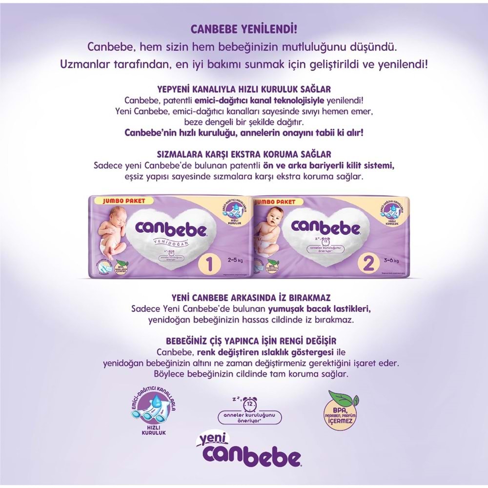 Canbebe Bebek Bezi Beden:6 (15-27Kg) Extra Large 64 Adet Ekonomik Fırsat Pk