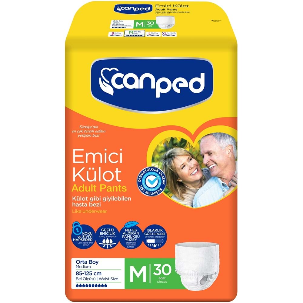 Canped Emici Külot Hasta Yetişkin Bezi M - Orta - Medium 120 Adet