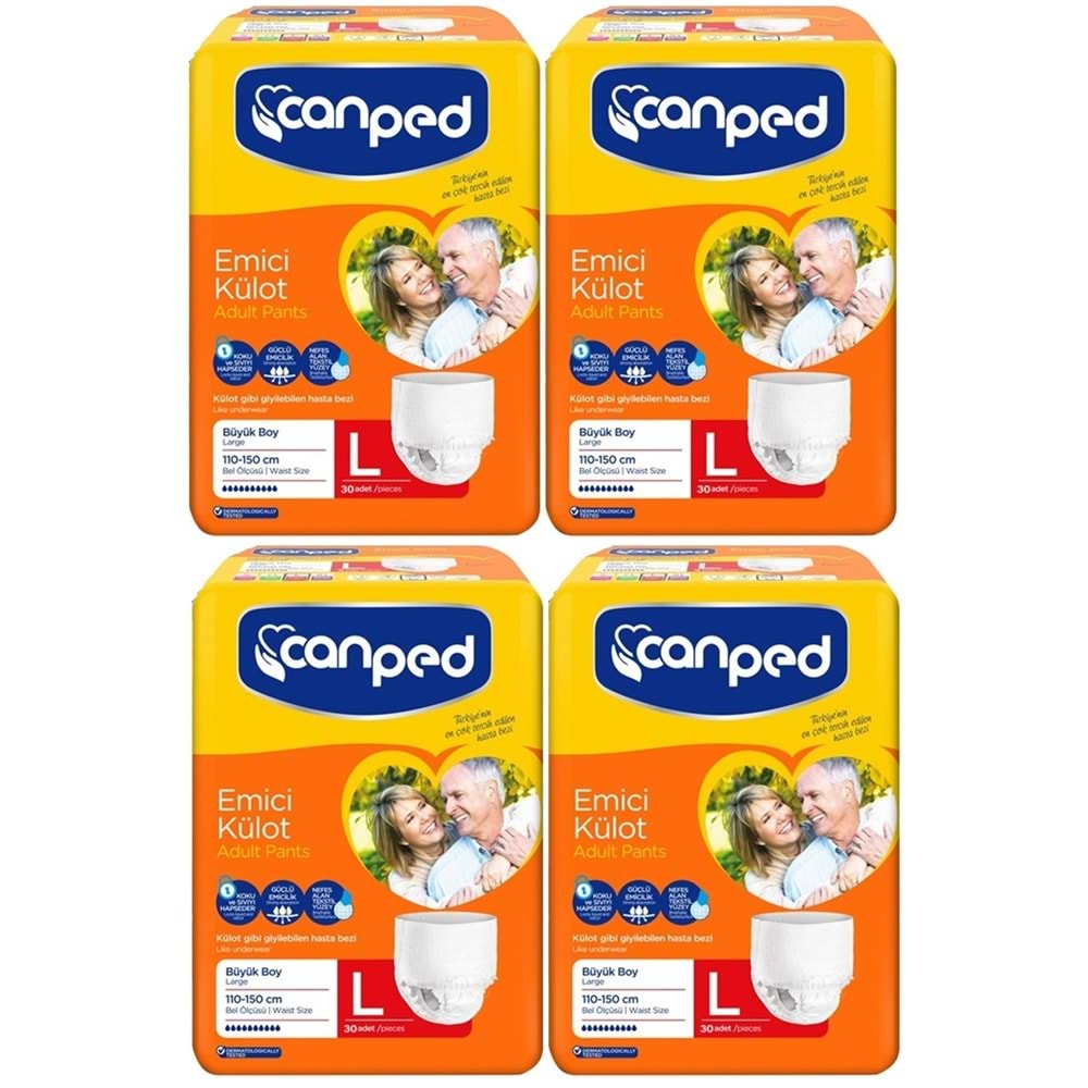 Canped Emici Külot Hasta Yetişkin Bezi L - Büyük - Large 120 Adet