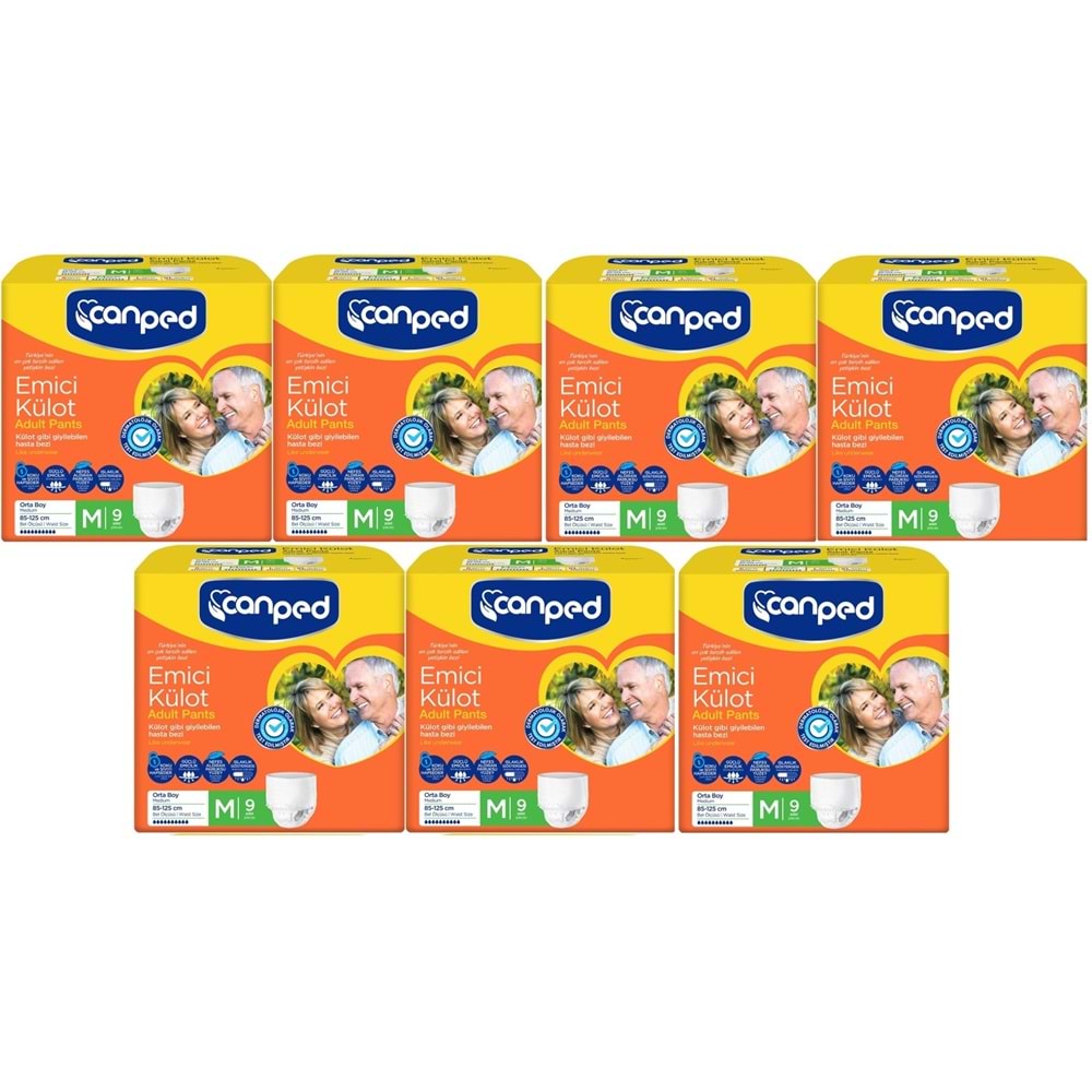 Canped Emici Külot Hasta Bezi M - Orta 63 Adet (7PK*9)