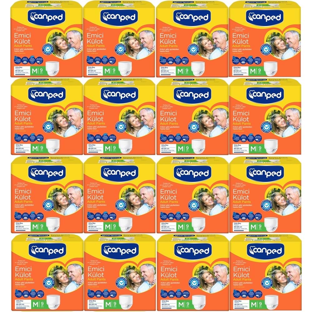Canped Emici Külot Hasta Bezi M - Orta 144 Adet (16PK*9)
