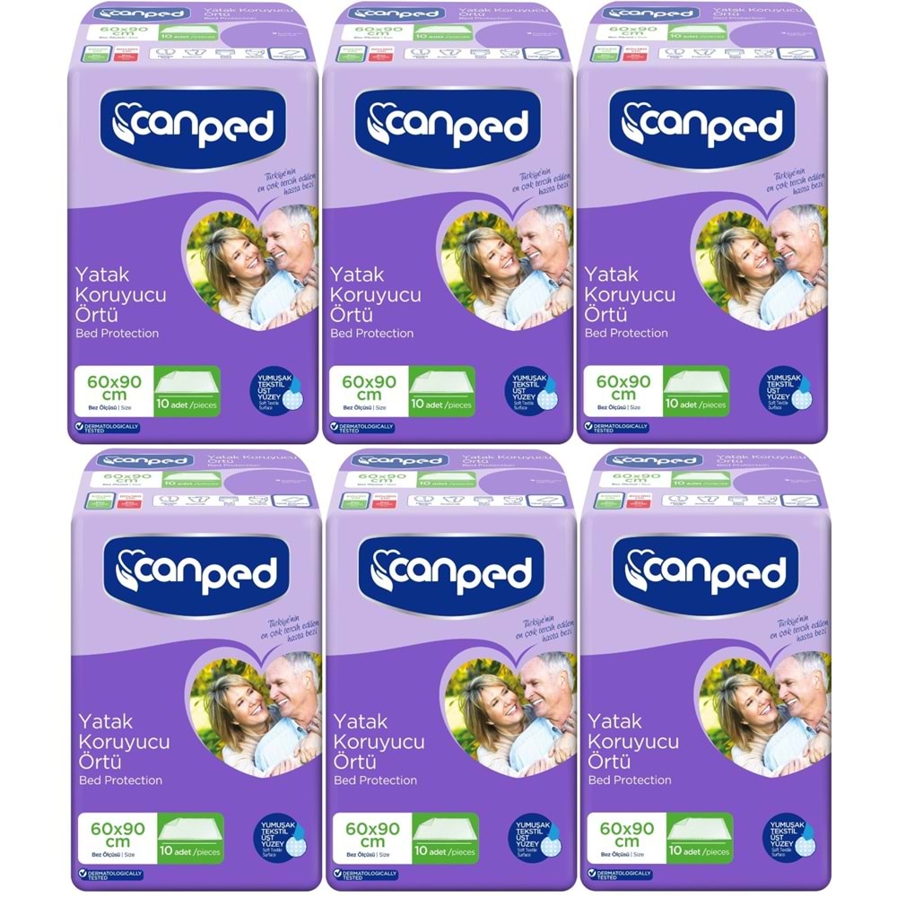 Canped Yetişkin Yatak Koruyucu Örtü 60*90 CM 60 Adet (6PK*10)