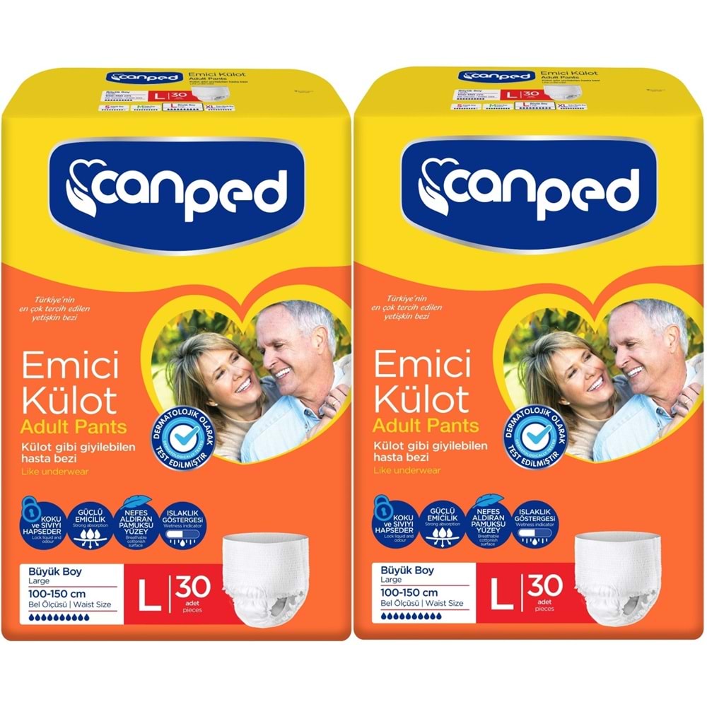 Canped Emici Külot Hasta Bezi L - Large - Büyük 60 Adet Büyük (2PK*30)