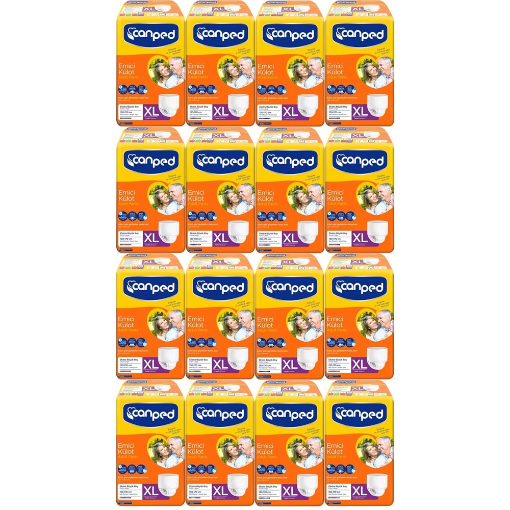 Canped Emici Külot Hasta Bezi XL-Extra Large Büyük Adet 112 (16PK*7)