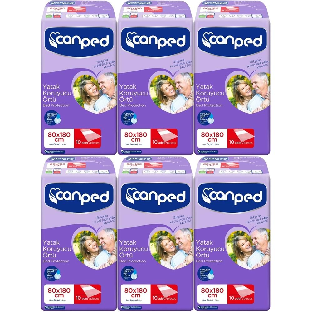 Canped Hasta Yatak Koruyucu Örtü Extra 80*180CM (XL) 60 Adet (6PK*10)