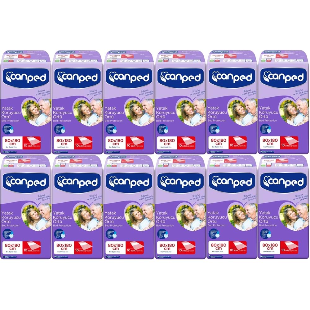 Canped Hasta Yatak Koruyucu Örtü Extra 80*180CM (XL) 120 Adet (12PK*10)