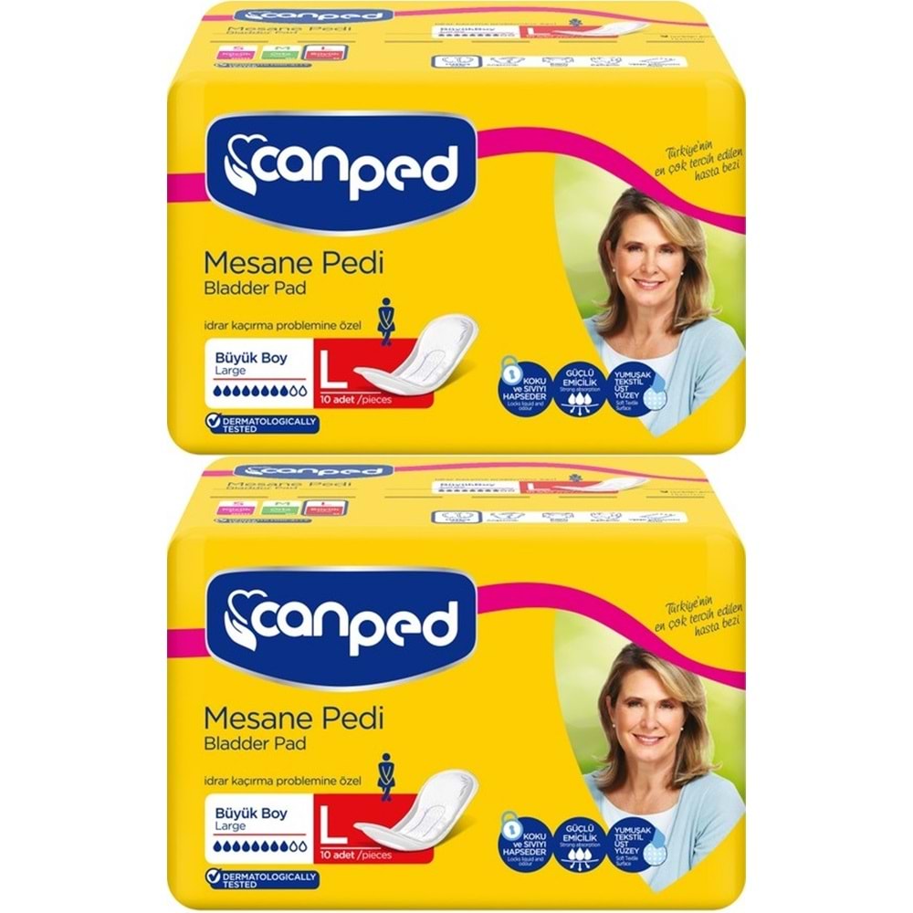 Canped Mesane Pedi Klasik L - Large - Büyük Boy 20 Adet (2PK*10)