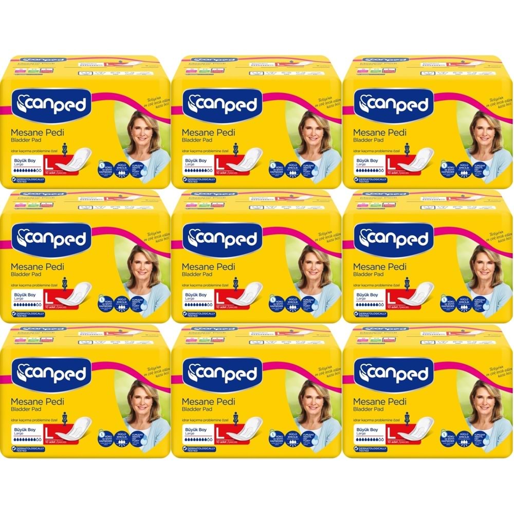 Canped Mesane Pedi Klasik L - Large - Büyük Boy 90 Adet (9PK*10)