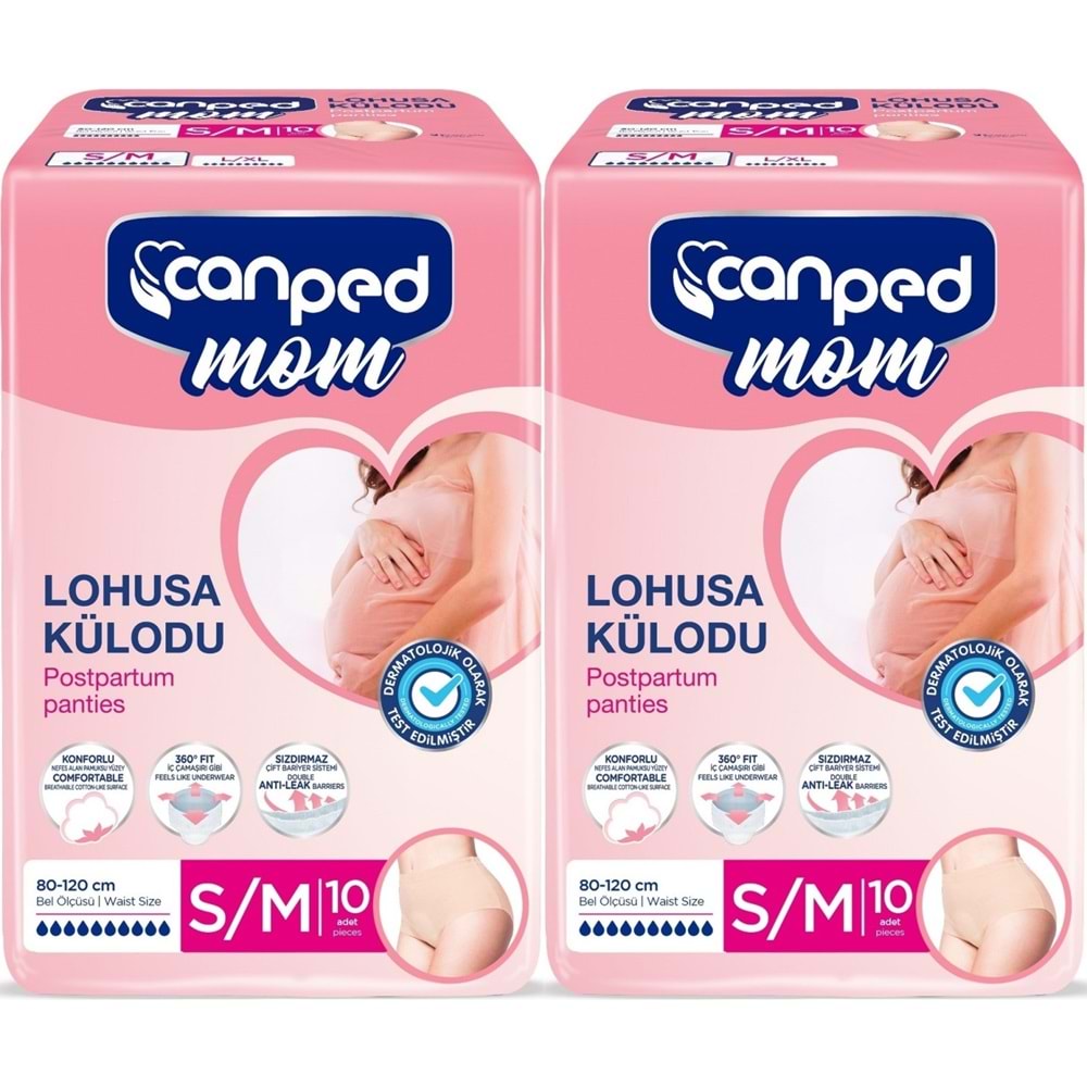 Canped Mom Lohusa Külodu - Külot Bez S - Small - Küçük / M - Medium - Orta 20 Adet (2PK*10)