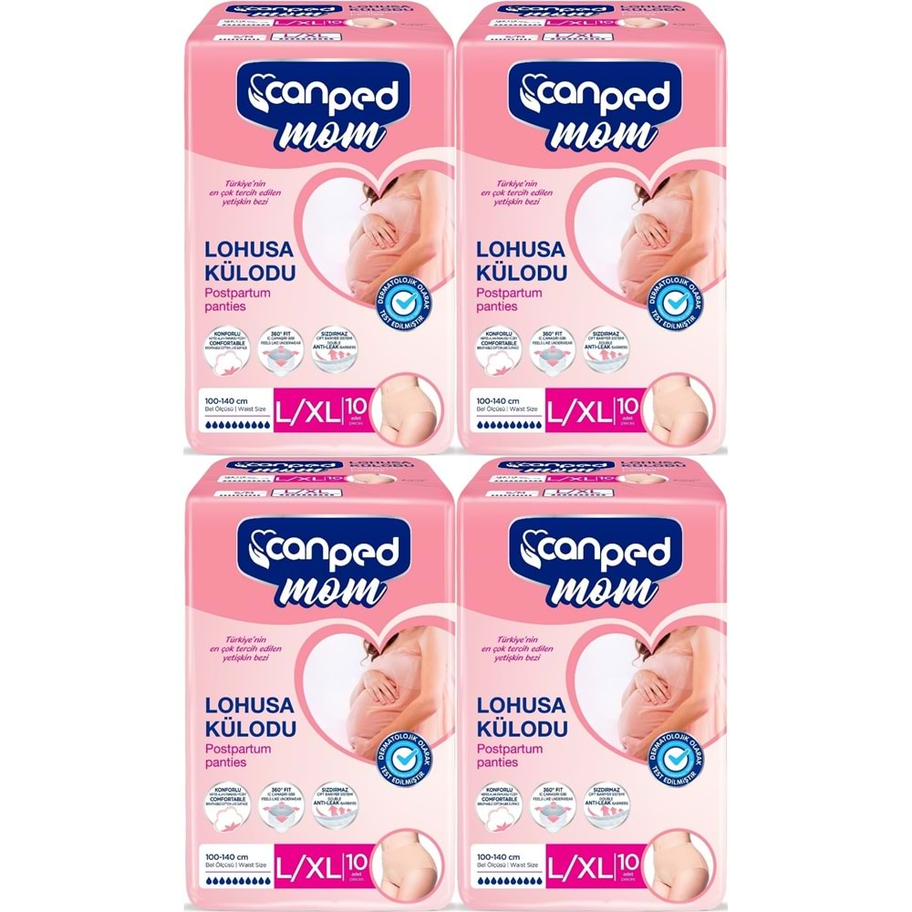 Canped Mom Lohusa Külodu - Külot Bez L - Large - Büyük / XL - Extra Large - 40 Adet (4PK*10)