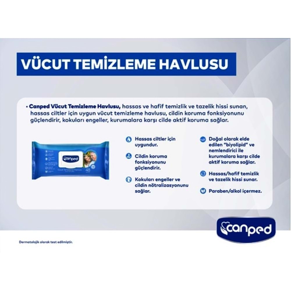 Canped Emici Külot Pants Yetişkin Bezi L - Büyük - Large 14 Adet - Temizleme Havlusu (2Li Set)