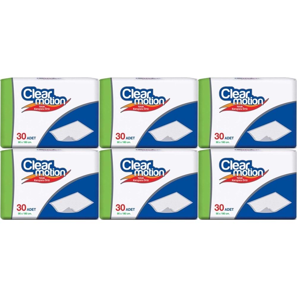 Clearmotion Hasta Yatak Koruyucu 90*180CM 180 Adet (6PK*30)