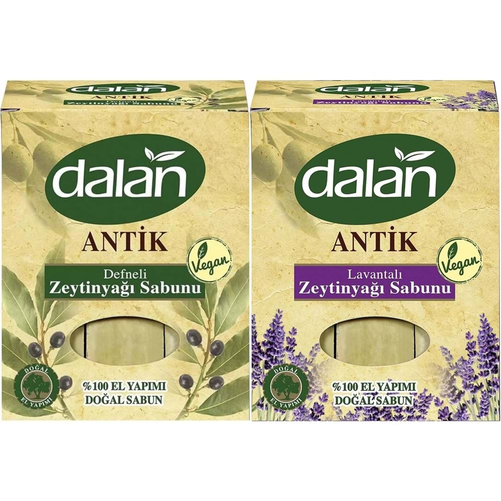 Dalan Antik Defneli Zeytinyağı Sabunu 900GR (Klasik & Lavantalı) (Karma 2 Li Set)