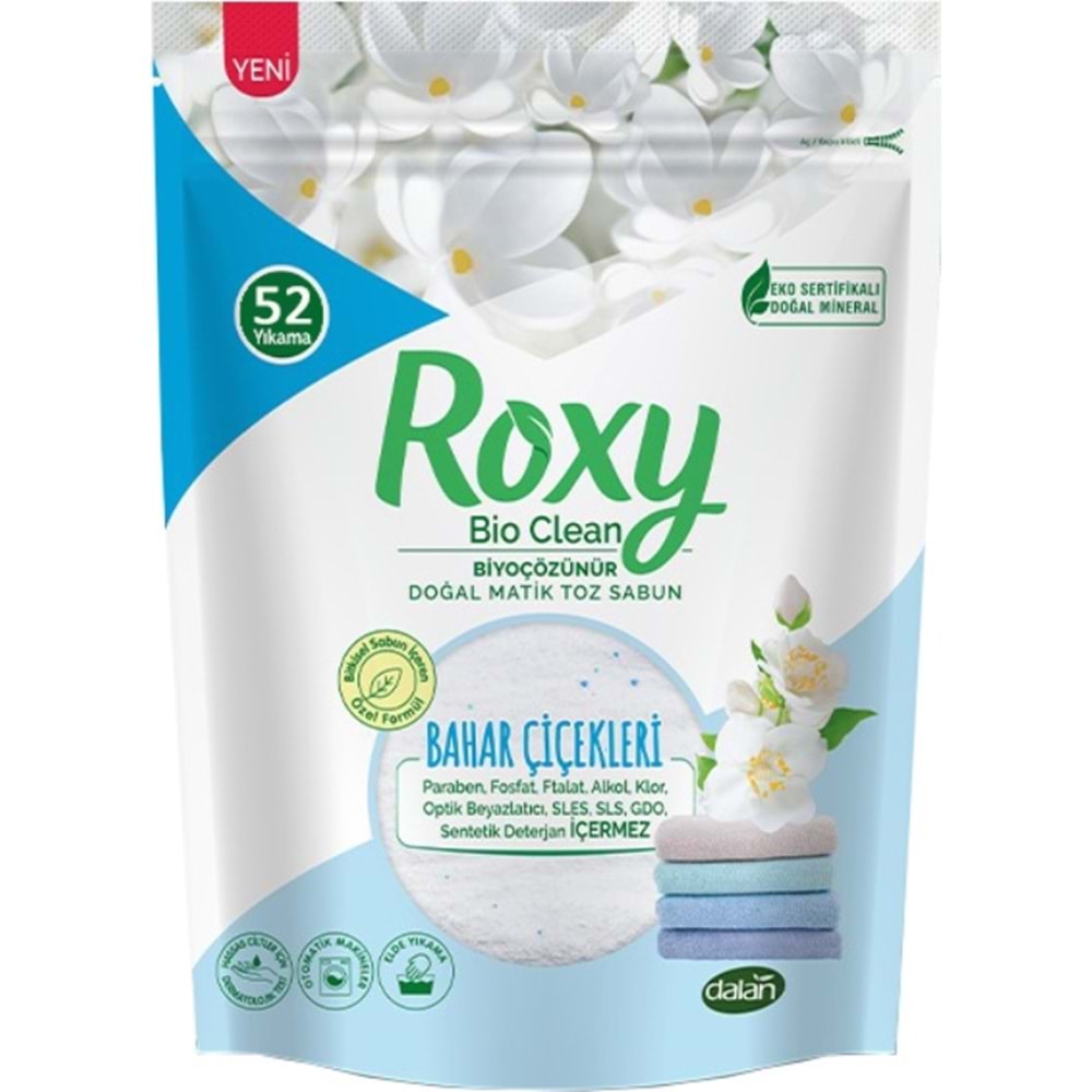 Dalan Roxy Bio Clean Matik Sabun Tozu 1.6Kg Bahar Çiçekleri (5 Li Set) (260 Yıkama)