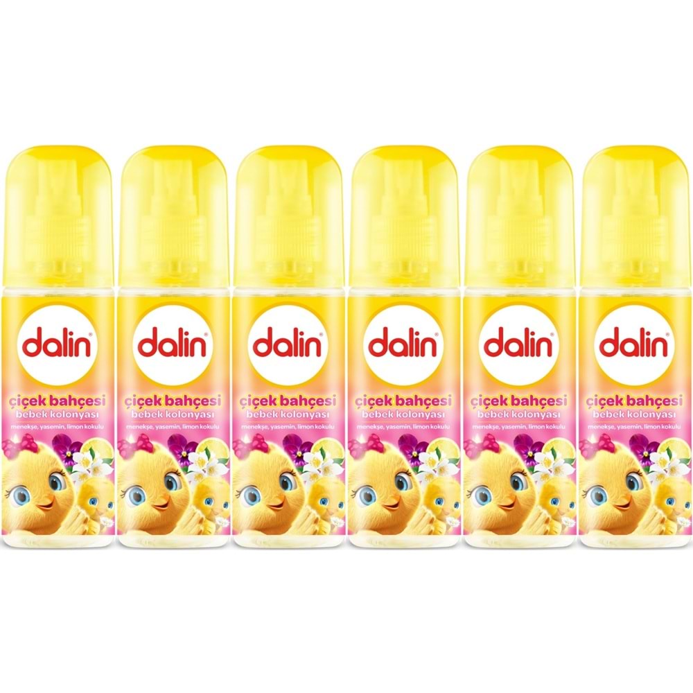 Dalin Bebek Kolonyası 150ML Çiçek Bahçesi (Menekşe-Yasemin-Limon Kokulu) (6 Lı Set)