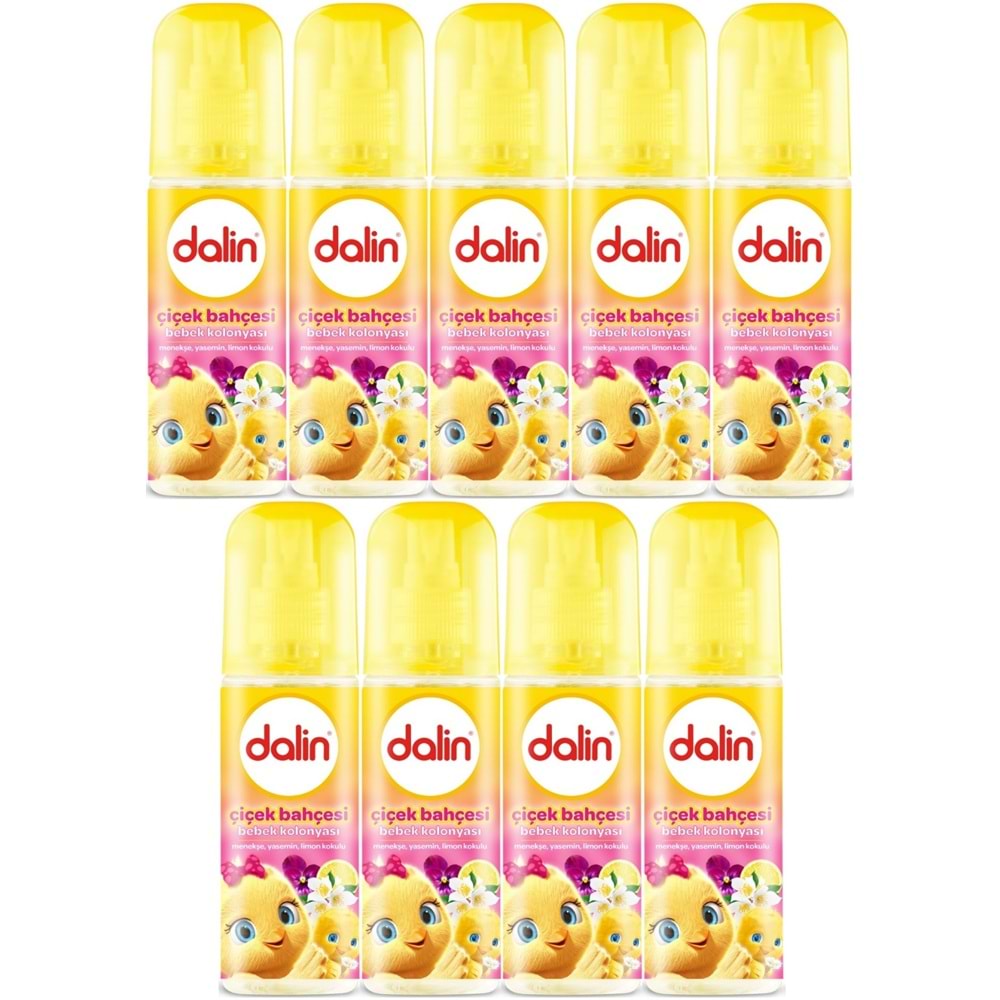 Dalin Bebek Kolonyası 150ML Çiçek Bahçesi (Menekşe-Yasemin-Limon Kokulu) (9 Lu Set)