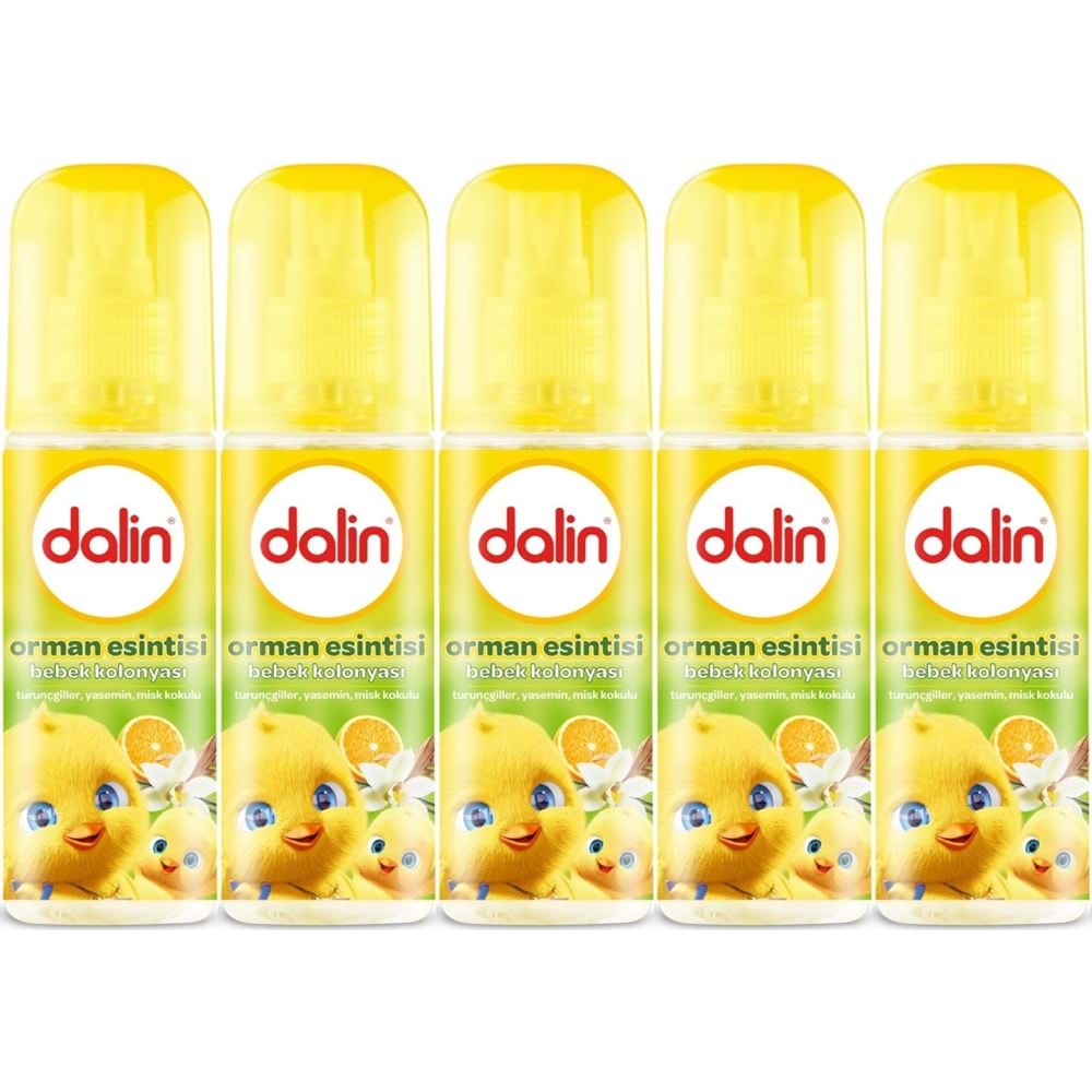 Dalin Bebek Kolonyası 150ML Orman Esintisi (Turunçgiller-Yasemin-Misk Kokulu) (5 Li Set)