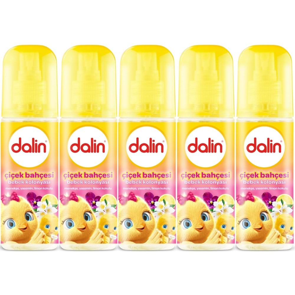 Dalin Bebek Kolonyası 150ML Çiçek Bahçesi (Menekşe-Yasemin-Limon Kokulu) (5 Li Set)